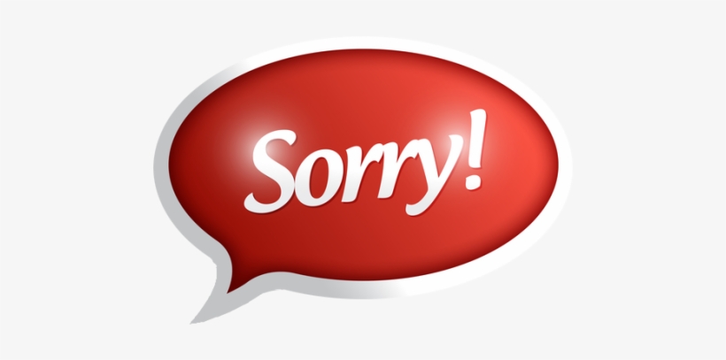 Sorry-500×350 - We Are Sorry Png, transparent png