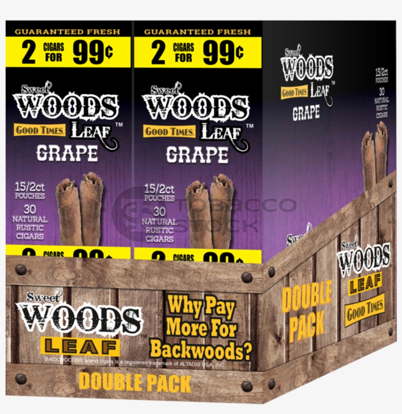 Good Times Sweet Woods 2 For 99¢ 30 Pouches Of 2 Grape - Grape Woods, transparent png