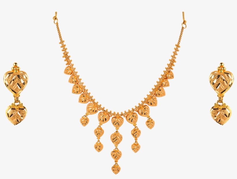 Breathtaking And Classy 22kt Yellow Gold Bridal Set - Necklace, transparent png