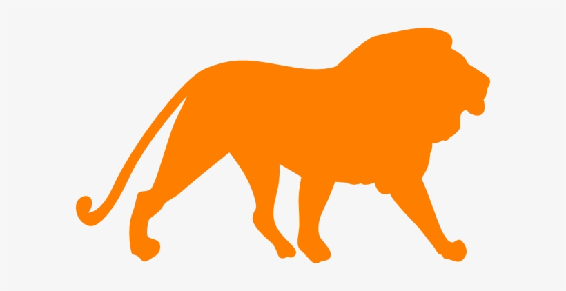 Orange Lion Clip Art At Clker - Elephant That Gave Birth To A Lion, transparent png