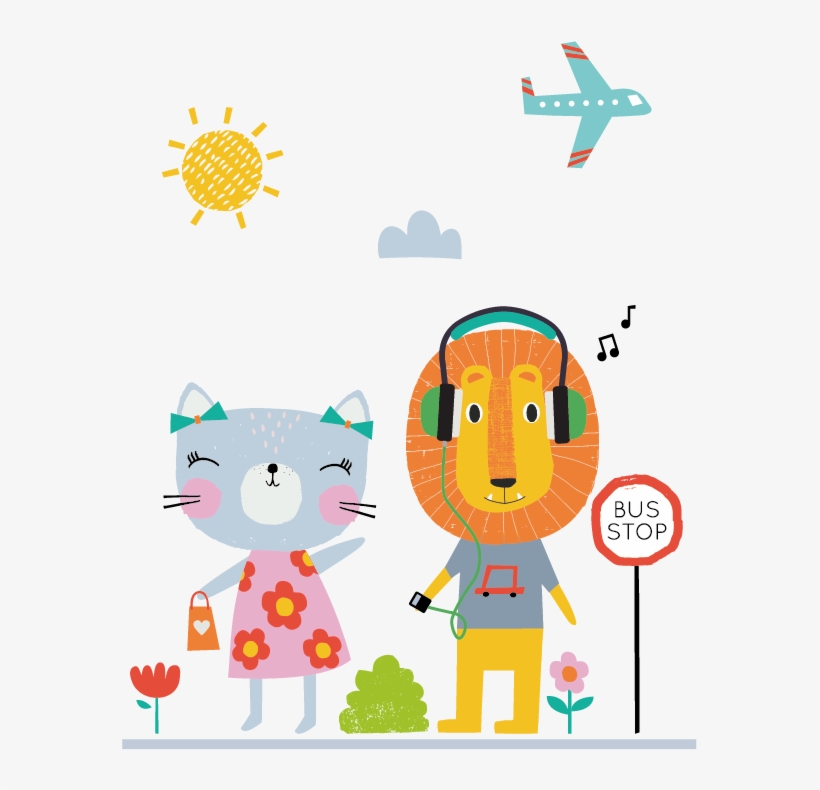 Lemon Ribbon Characters In A Busy Street Scene - Cartoon, transparent png