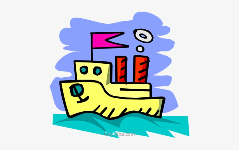 De Dibujos Animados Barco Libres De Derechos Ilustraciones - Cartoon Boat, transparent png