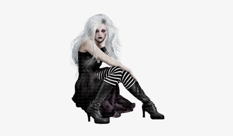 Share This Image - Gothic Woman Sitting Png, transparent png