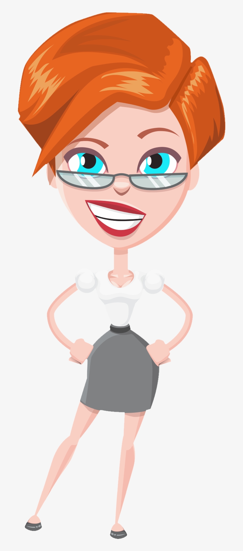 Cartoon Lady Png - Business Woman Vector Png, transparent png