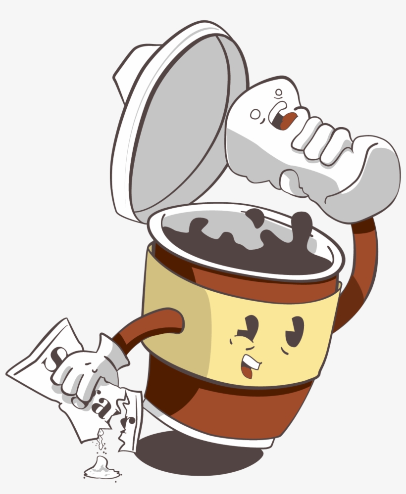 Cartoon Coffee Crosshatch Studio - Illustration, transparent png