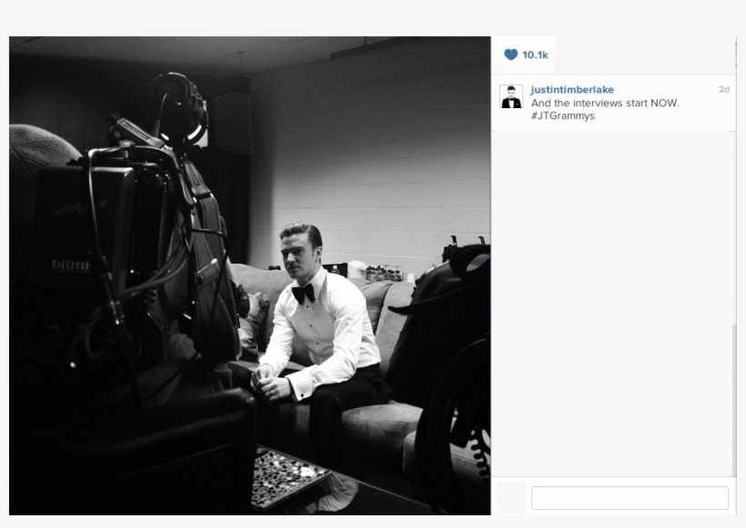 Justin Timberlake Interview Grammys - Interview Instagram, transparent png