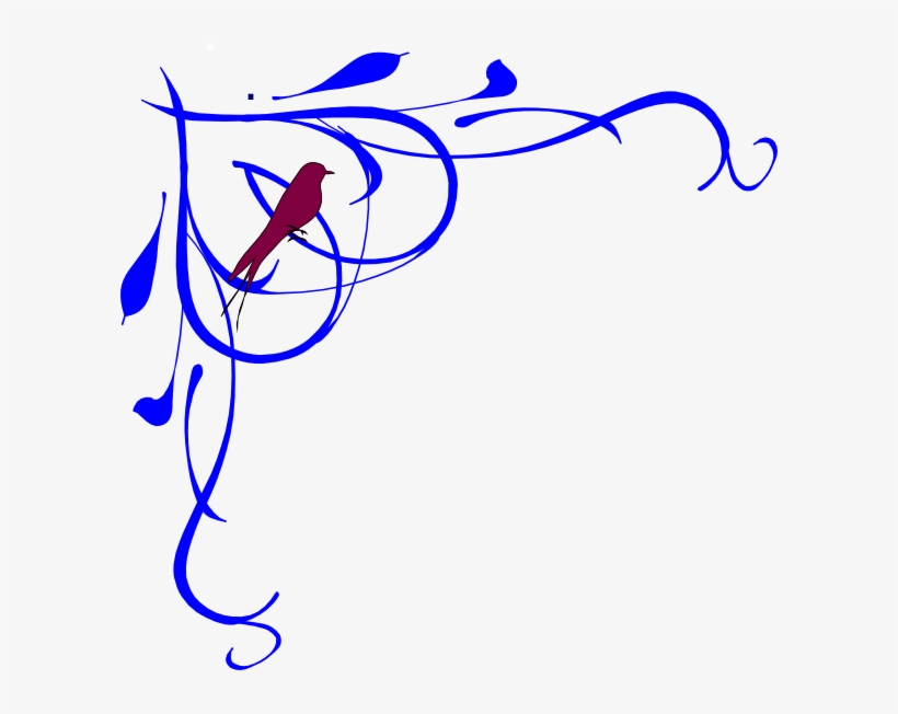 Birds 2nd Corner Frame Clip Art - Swirl Clip Art, transparent png