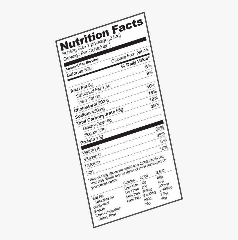 Nutrition Facts Label On Cup Of Strawberry Yogurt - Sunfood Superfoods Organic Acai Powder - 4 Oz Bag, transparent png