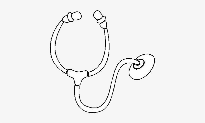 Dibujo De Estetoscopio Para Colorear - Herramientas Del Doctor Para Colorear, transparent png