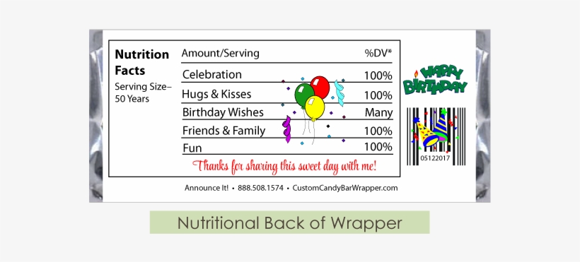 Willy Wonka Birthday Candy Wrapper - Graduation Candy Bar Wrappers, transparent png