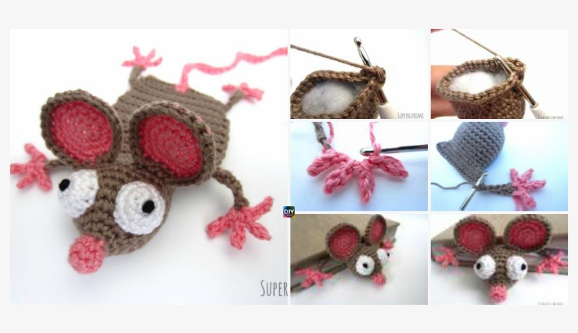 Crochet Rat Bookmark, transparent png