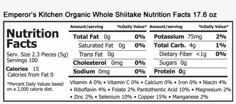 Emperor's Kitchen Organic Whole Shiitake Mushrooms - Square Organics - Organic Protein Bar Chocolate Coated, transparent png