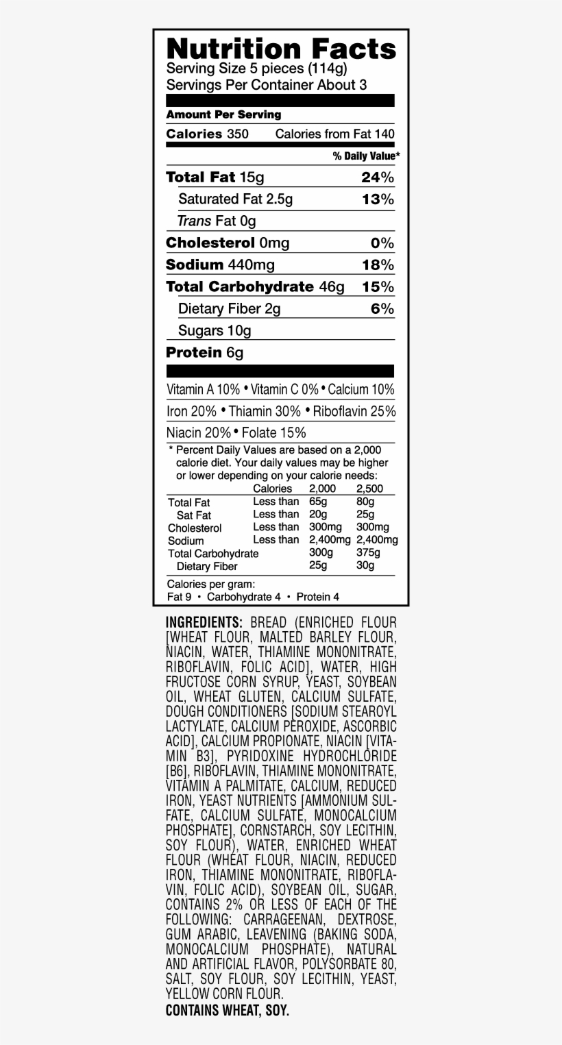 View Nutrition Facts Great Value French Toast Sticks Nutrition Facts 400x1474 PNG Download