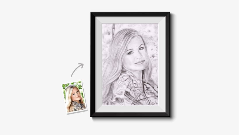 Charcoal Portrait From Photo - Drawing, transparent png