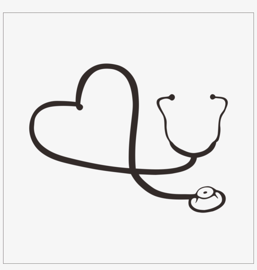 Estetoscopio Ordenador Pegatinas Extraíble Mural Pared - Heart Stethoscope, transparent png