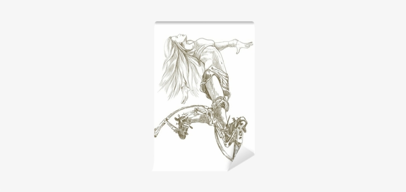 Jumping Shoes, Woman Wall Mural • Pixers® • We Live - Drawing, transparent png