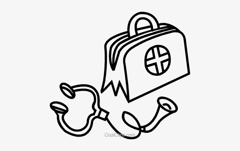 Maletín De Médico Y Un Estetoscopio Libres De Derechos - Maleta De Médico Png, transparent png
