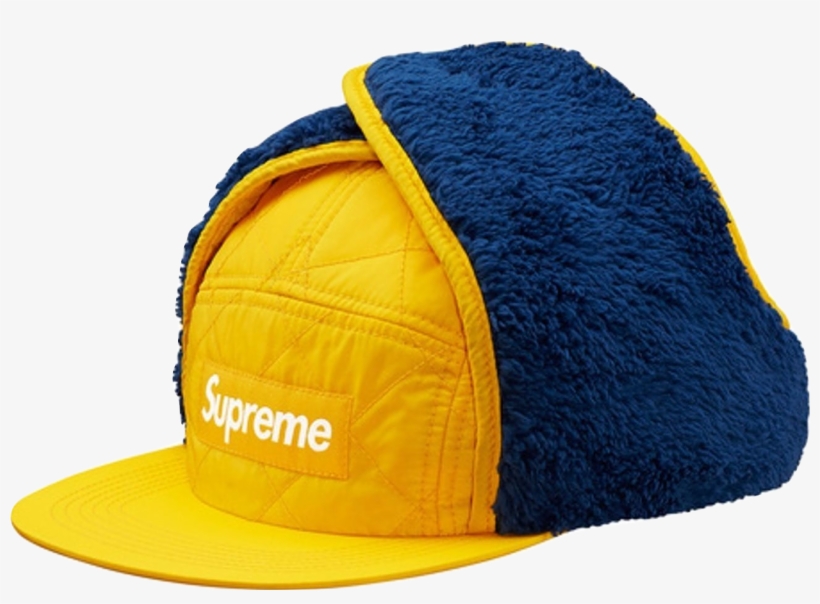 Supreme Quilted Earflap Cap, transparent png