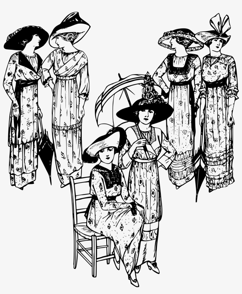 This Free Icons Png Design Of Six Ladies In Hats, transparent png