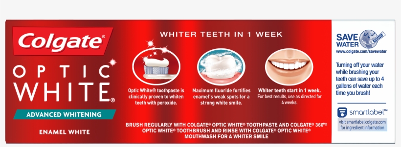 Colgate Optic White, transparent png