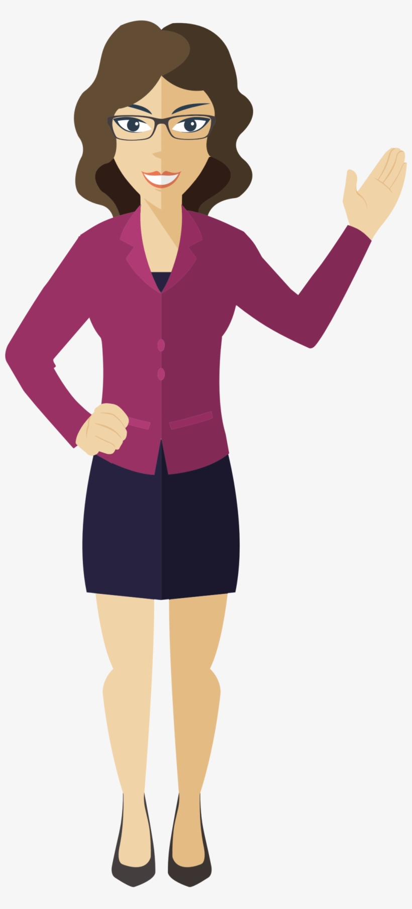 Graphic Royalty Free Download Flat Shaded Business - Clip Art Business Women, transparent png