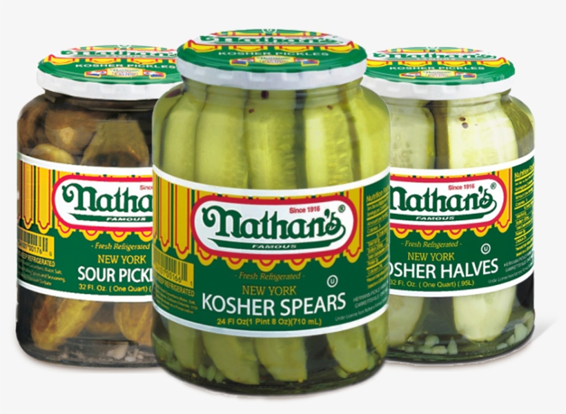 Pickles - Nathans Pickles, Half Sour, New York - 32 Fl Oz, transparent png