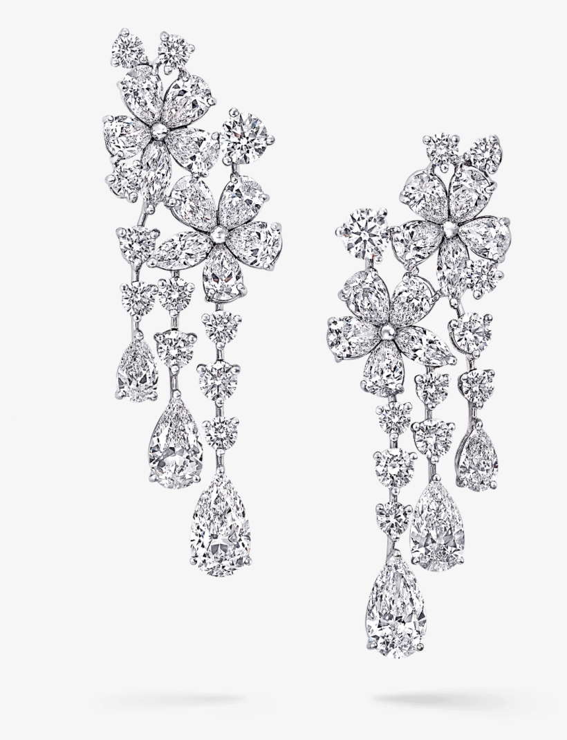 Carissa Double Flower Earrings - Sketch, transparent png