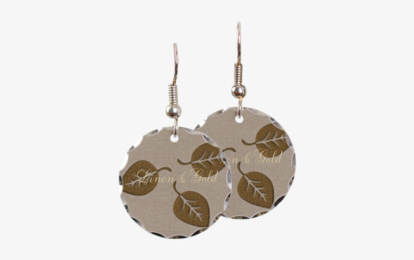 Chic Gold Leaf Earring - Cafepress Transgender Pride Flag Earring Circle Charm, transparent png
