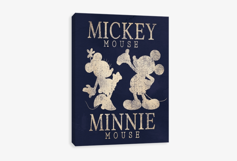 Silhouette Mickey & Minnie Mouse - Mickey Mouse, transparent png