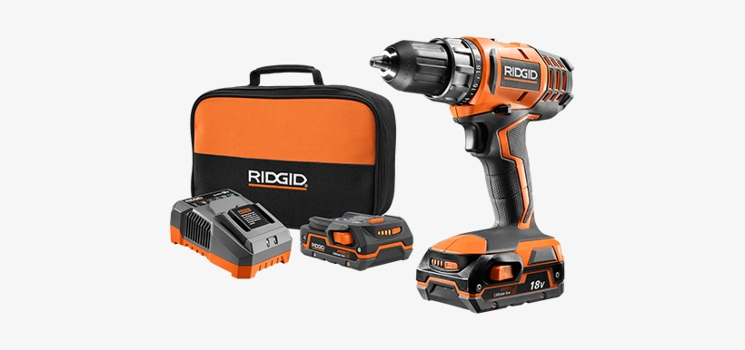 Was $229 - Ridgid 18-volt Compact Drill/driver Kit - R860052k, transparent png