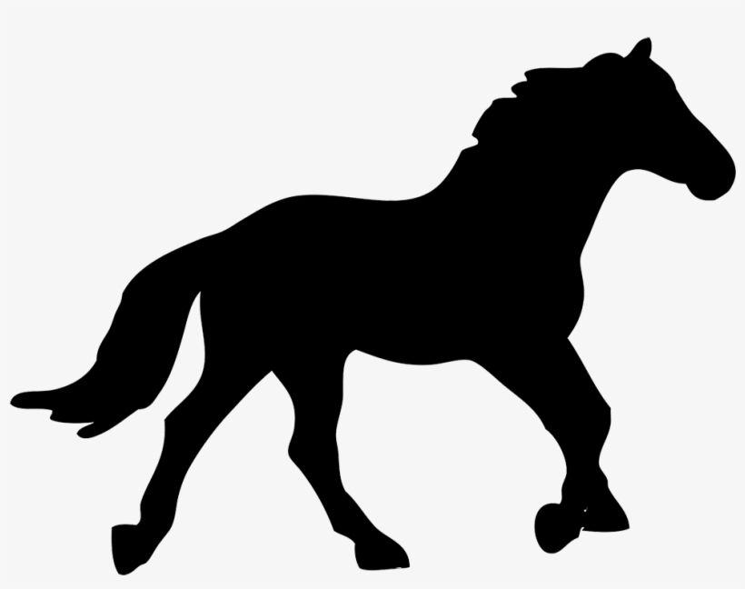 Running Horse Silhouette Png - Mini Horse Silhouette Png, transparent png