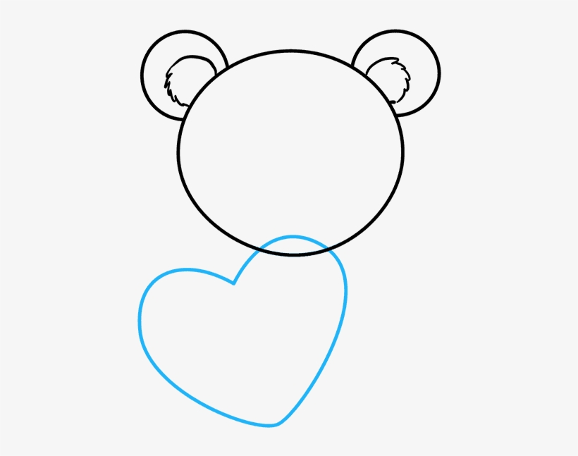 How To Draw Teddy Bear With Heart - Illustration, transparent png