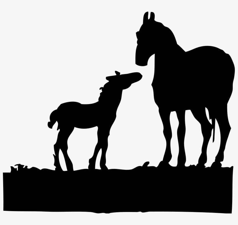 Animal Welfare Investigations, Brumby News, Racehorse - Mare And Foal Silhouette, transparent png