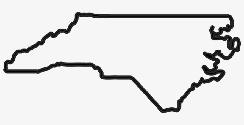 North Carolina Outline Rubber Stamp - North Carolina, transparent png