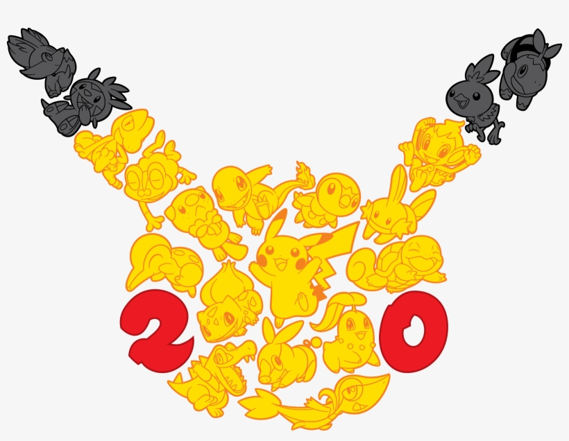 Pin By Kayla Fox On Unsorted Silhouettes - Pokemon 20 Anniversary, transparent png