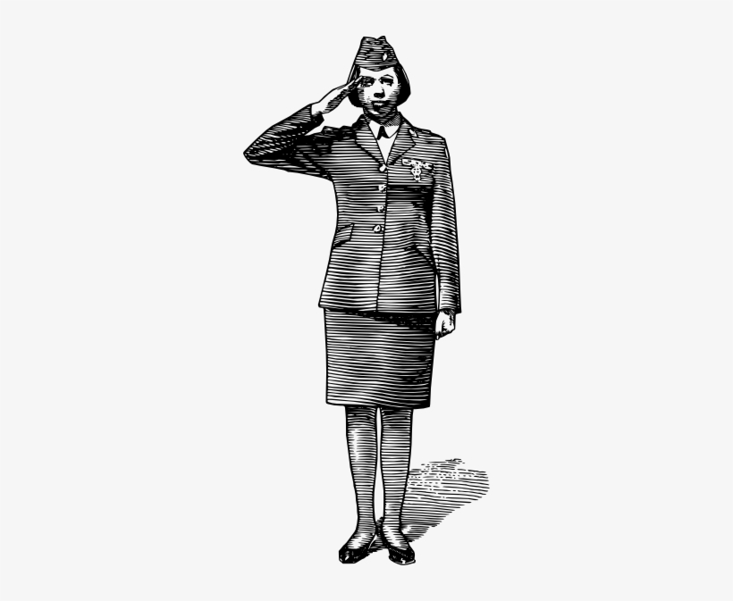 Clip Art Freeuse Stock Veteran Woman Clip Art At Clker - Woman Salute Clip Art, transparent png