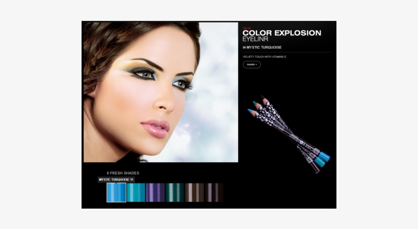 Color Explosion Eyeliner - Cosmetics, transparent png