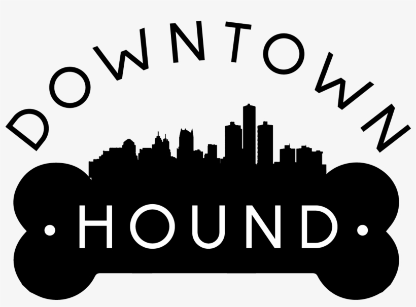 Logo Design By Emma Renee For Downtown Hound - Detroit Silhouette Novelty Metal Magnet M-8727, transparent png