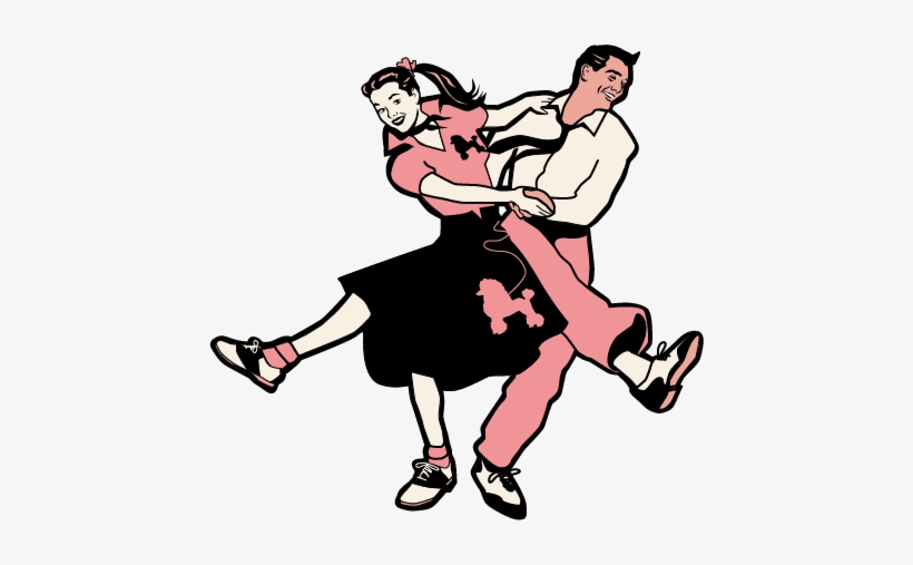 Dance Clipart Sock Hop - 50's 60's Sock Hop, transparent png