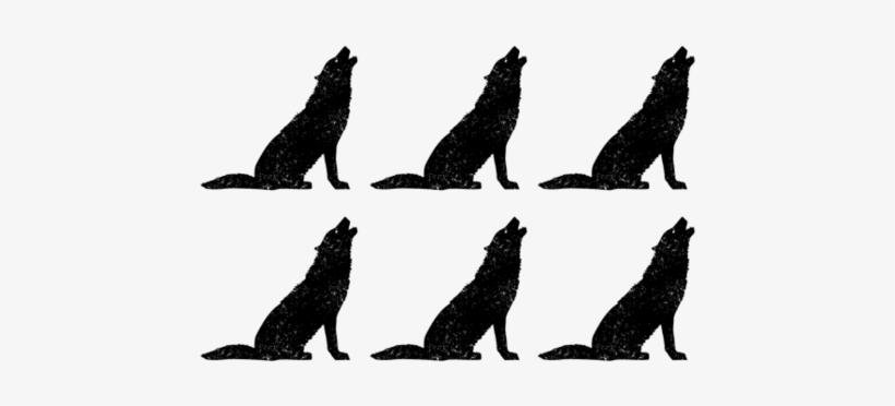 Gray Wolf Large Silhouette Fabric By Mariafaithgarcia - Wolfdog, transparent png