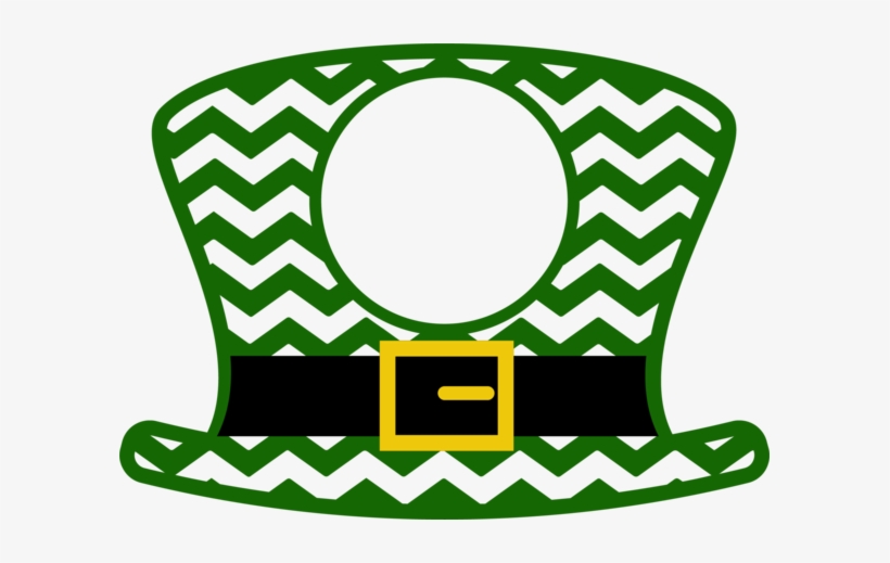 Chevron Leprechaun Hat With Monogram Circle - Split W Monogram Letter, transparent png