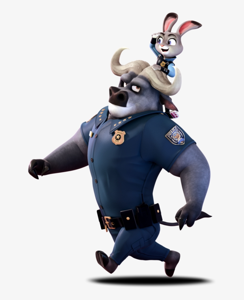 Zootopia Characters Png Stock - Zootopia Chief Bogo Png, transparent png