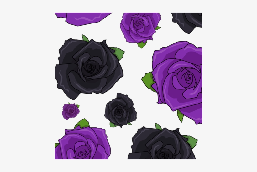 Purple And Black Roses Fabric By Zellykat On Spoonflower - Black Rose, transparent png