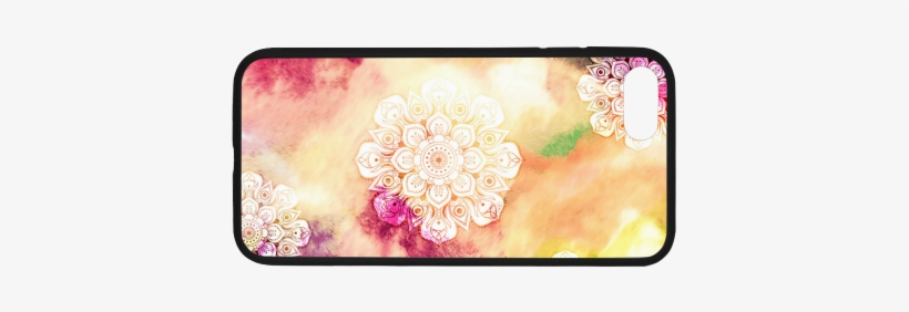 Watercolor Lotus Mandala Pattern - Smartphone, transparent png