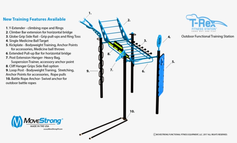 Trex 4 Post Outdoor Fitness Equipment New Features - Exercise Equipment, transparent png