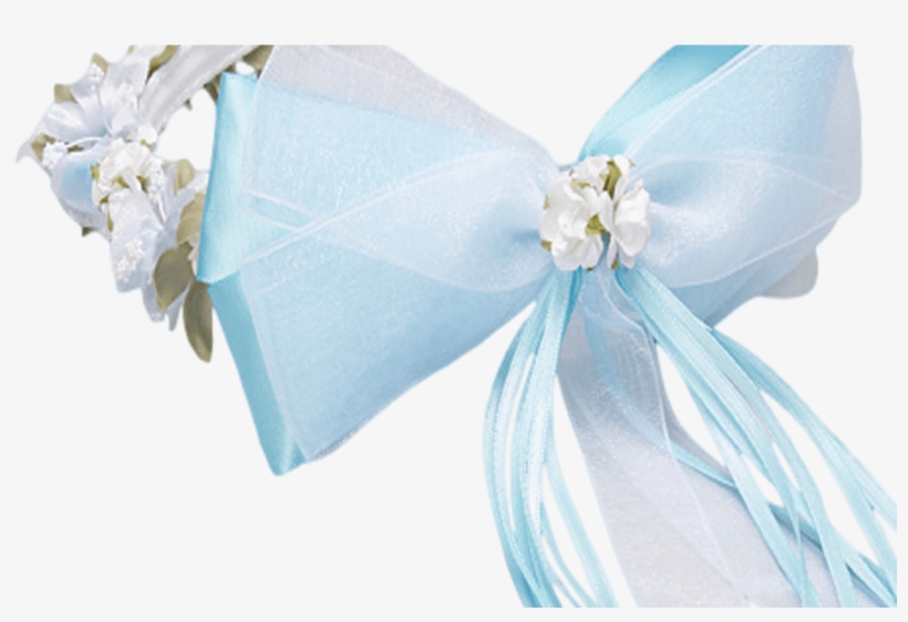 Light Blue Floral Crown Wreath Handmade With Silk Flowers, - Flower, transparent png