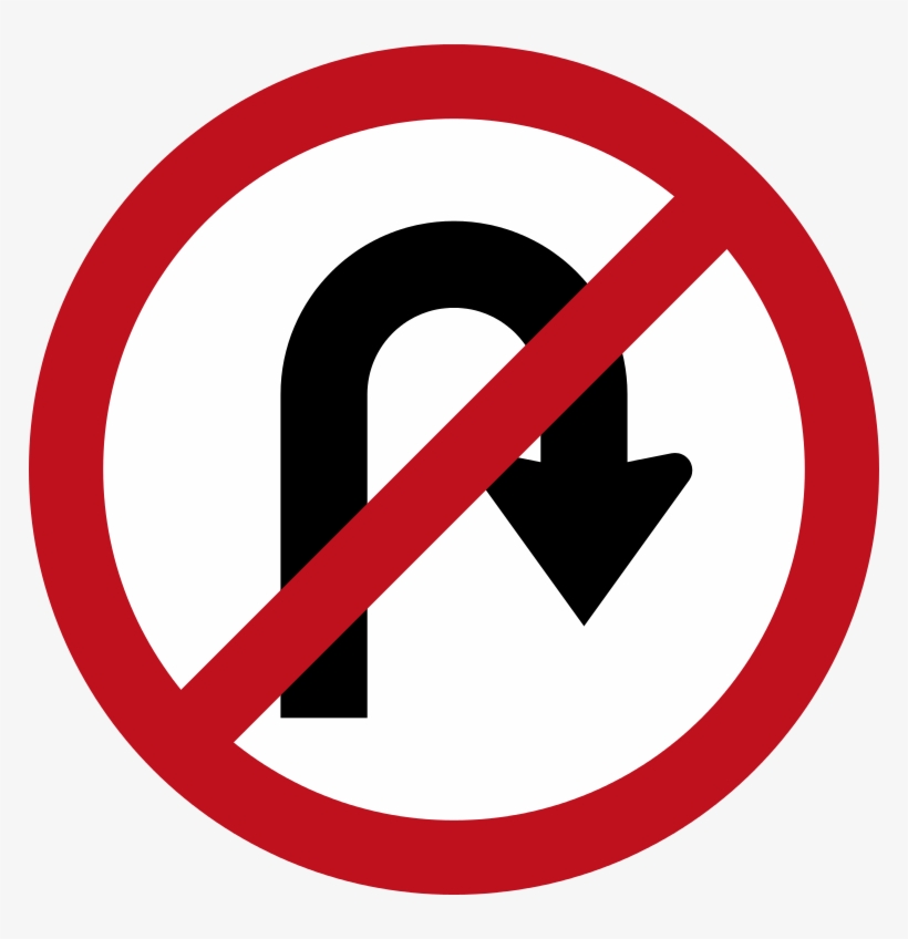 U Turn Sign Png Free Download - No Phone Call Icon, transparent png