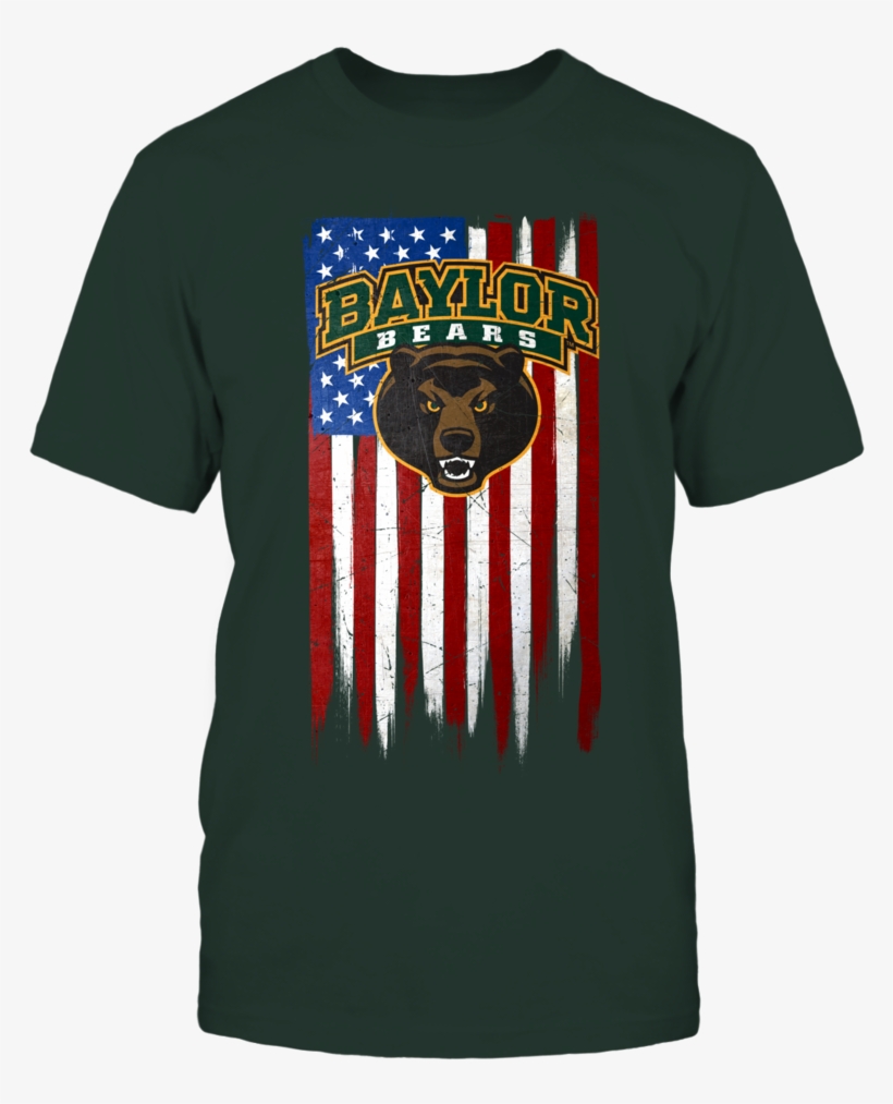 Grunge American Flag Baylor Bears T Shirt - Baylor Bears And Lady Bears, transparent png