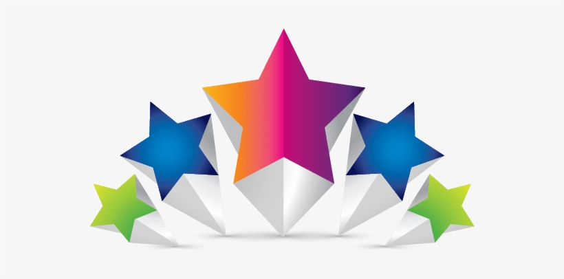 Blue 5 Star Png, transparent png