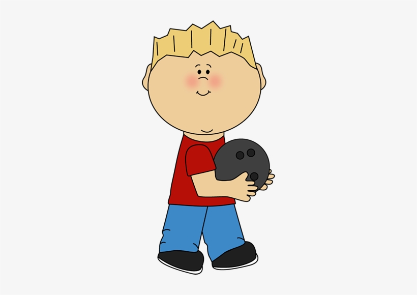 Boy With Bowling Ball - Boy Bowling Clip Art, transparent png